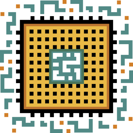 procesor Detailed Straight Lineal color ikona