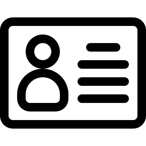신분증 Basic Rounded Lineal icon