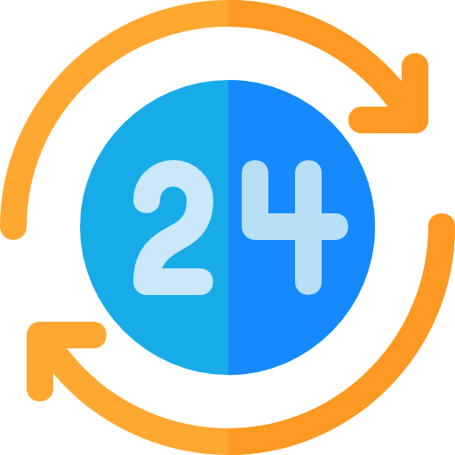 24 hours Basic Rounded Flat icon