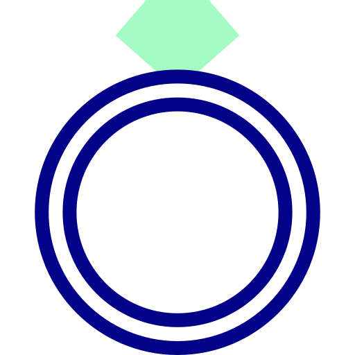 pierścień Detailed Mixed Lineal color ikona
