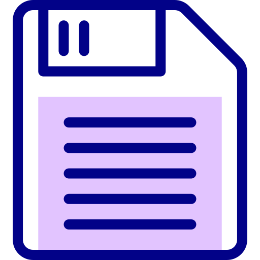 Floppy disc Detailed Mixed Lineal color icon