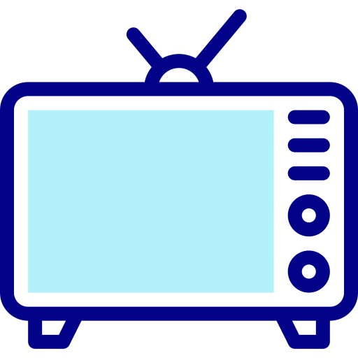 vecchio televisore Detailed Mixed Lineal color icona