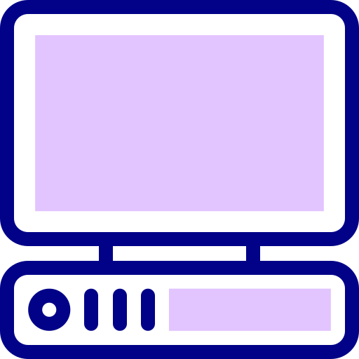 stary komputer Detailed Mixed Lineal color ikona