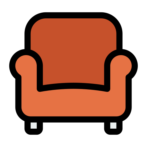 couch Generic Outline Color icon