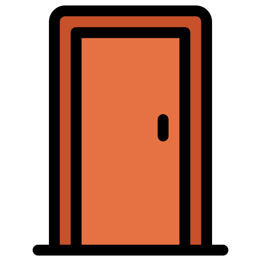 puerta Generic Outline Color icono