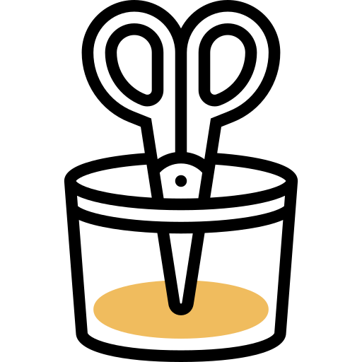 ハサミ Meticulous Yellow shadow icon