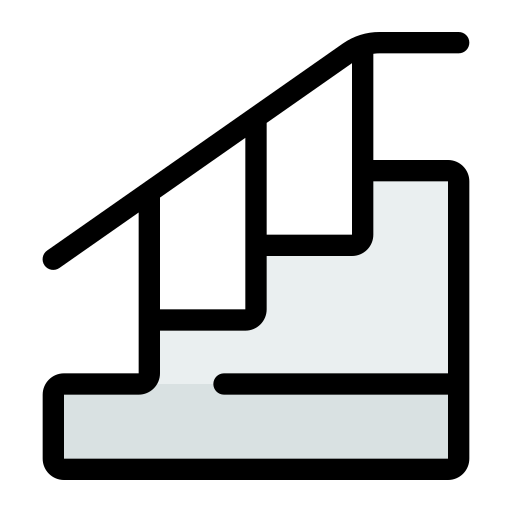 Stair Generic Outline Color icon