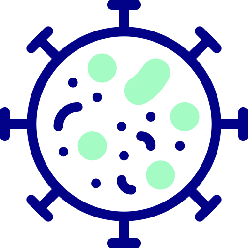 ウイルス Detailed Mixed Lineal color icon