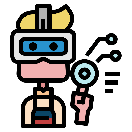gafas de realidad virtual PongsakornRed Lineal Color icono