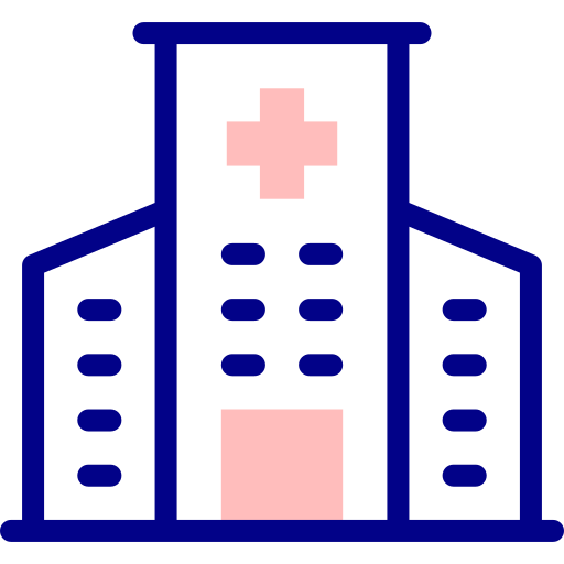 Больница Detailed Mixed Lineal color иконка