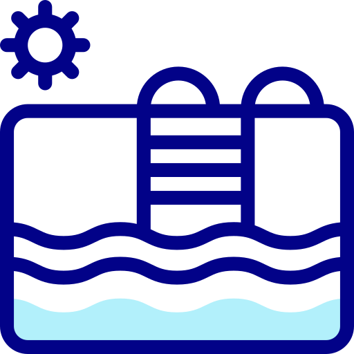 Плавательный бассейн Detailed Mixed Lineal color иконка