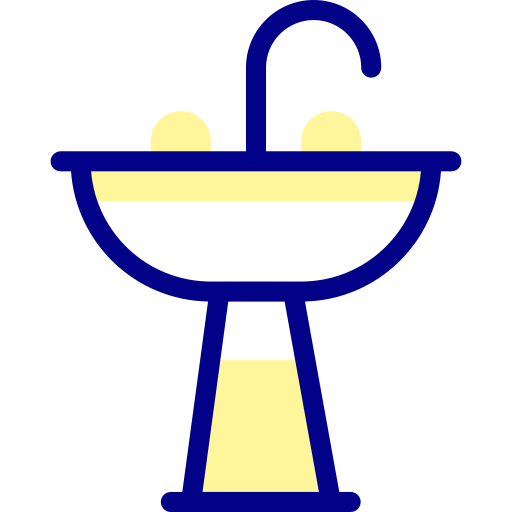 싱크대 Detailed Mixed Lineal color icon