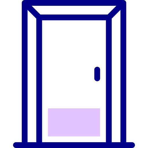 Door Detailed Mixed Lineal color icon
