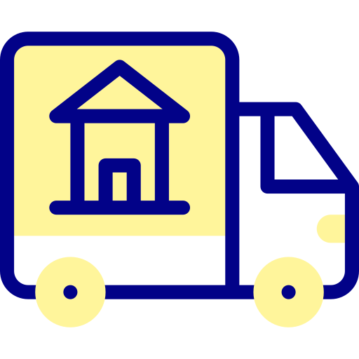 Moving truck Detailed Mixed Lineal color icon