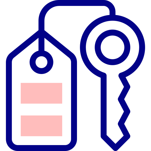 Key Detailed Mixed Lineal color icon