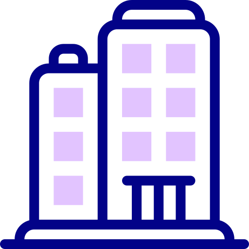 アパートメント Detailed Mixed Lineal color icon