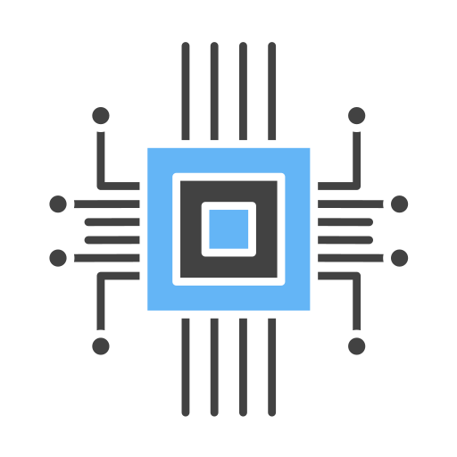 o circuito Generic Blue Ícone