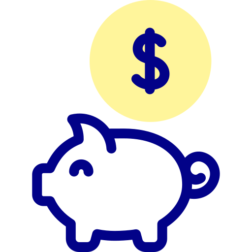 Piggy bank Detailed Mixed Lineal color icon