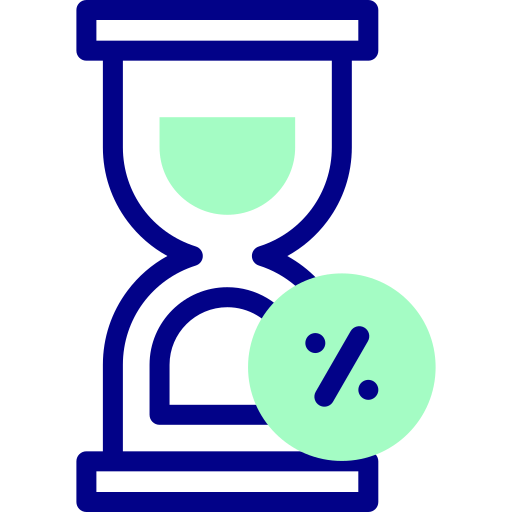 reloj de arena Detailed Mixed Lineal color icono