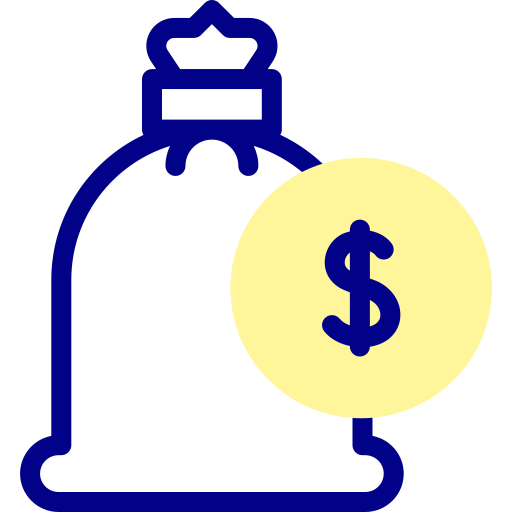 돈 가방 Detailed Mixed Lineal color icon