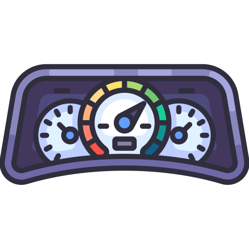 snelheidsmeter Generic Outline Color icoon