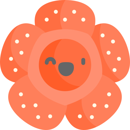 Rafflesia Kawaii Flat icon