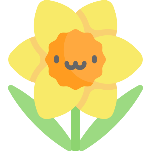 Daffodil Kawaii Flat icon