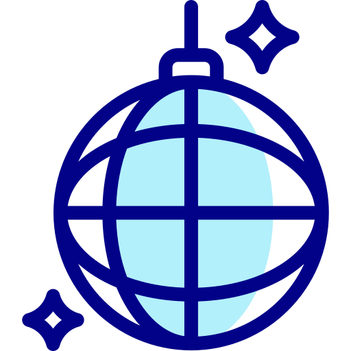 kula dyskotekowa Detailed Mixed Lineal color ikona