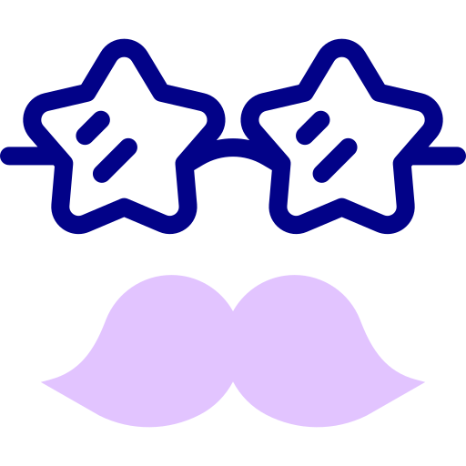 Moustache Detailed Mixed Lineal color icon