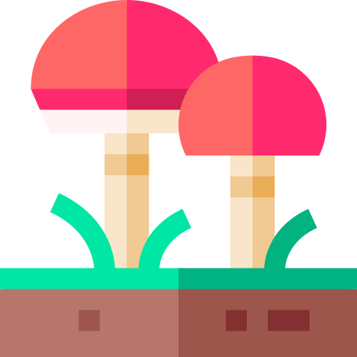 Mushrooms Basic Straight Flat icon