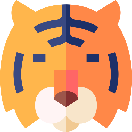 tijger Basic Straight Flat icoon