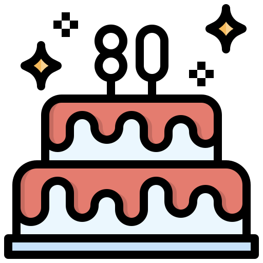 День рождения Surang Lineal Color иконка