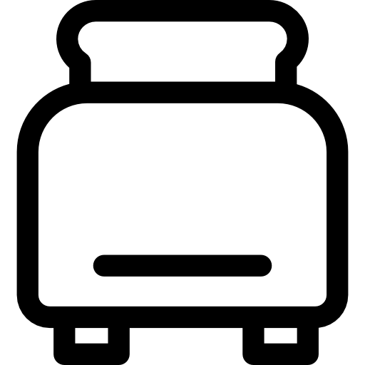 tostadora Basic Rounded Lineal icono
