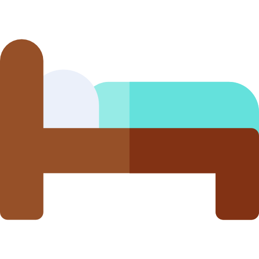 ベッド Basic Rounded Flat icon