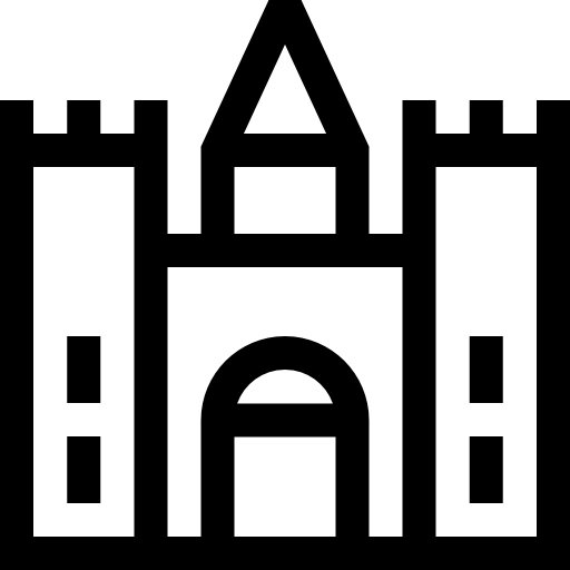 zamek Basic Straight Lineal ikona