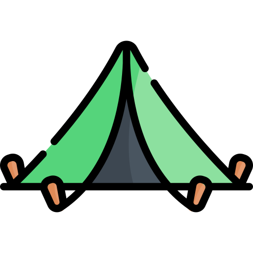 キャンプ Kawaii Lineal color icon