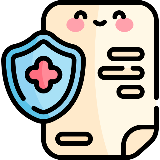 Медицинская страховка Kawaii Lineal color иконка