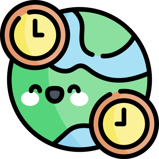 Time zone Kawaii Lineal color icon