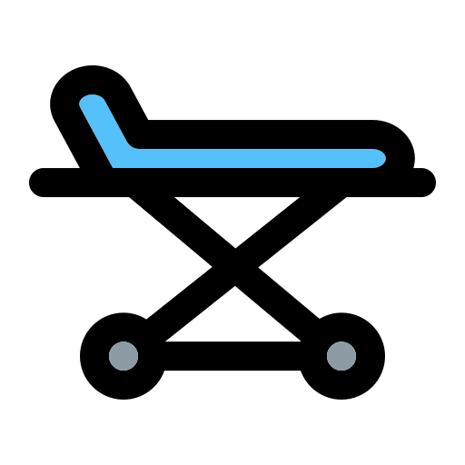 Medical stretcher Generic Outline Color icon