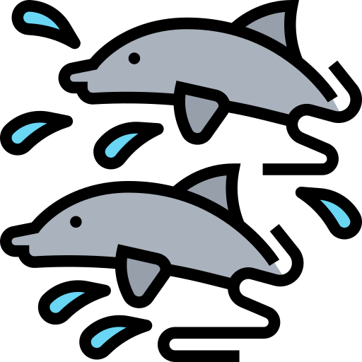 Дельфин Meticulous Lineal Color иконка
