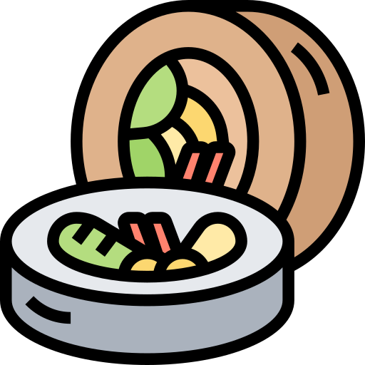 Gimbap Meticulous Lineal Color icon