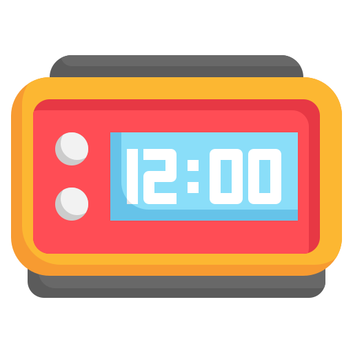 reloj despertador digital Generic Flat icono