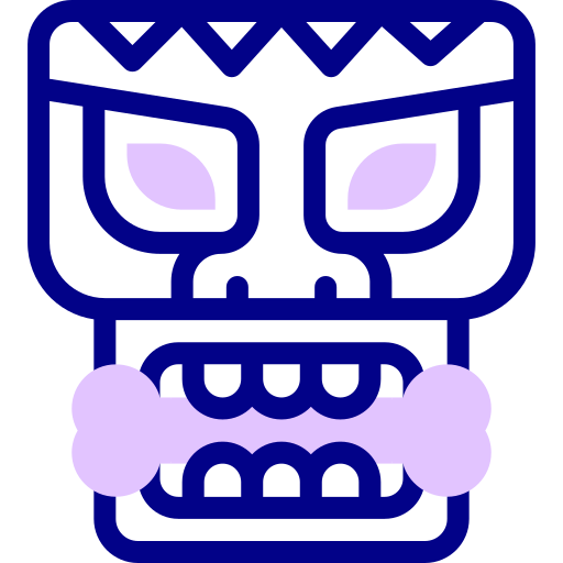 tiki-maske Detailed Mixed Lineal color icon