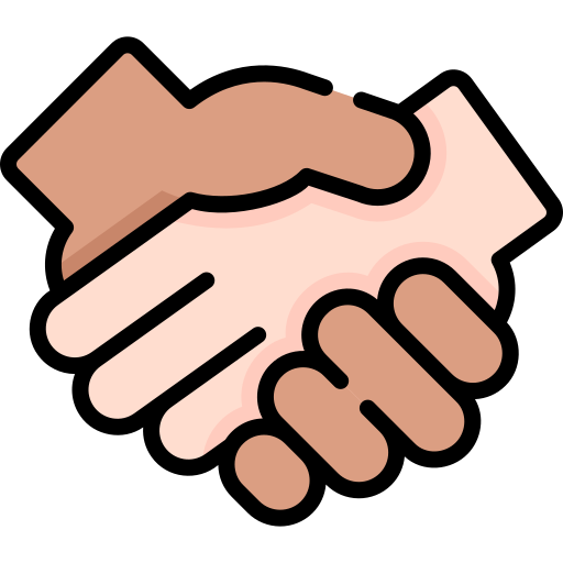Handshake Kawaii Lineal color icon