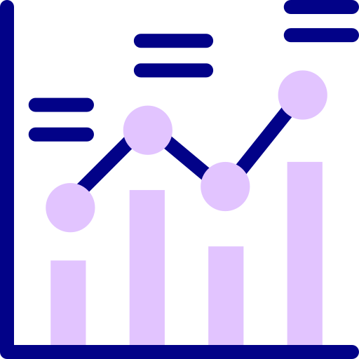 staafdiagram Detailed Mixed Lineal color icoon