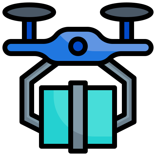 entrega de drones Generic Outline Color icono