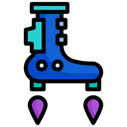 zapato volador Generic Outline Color icono