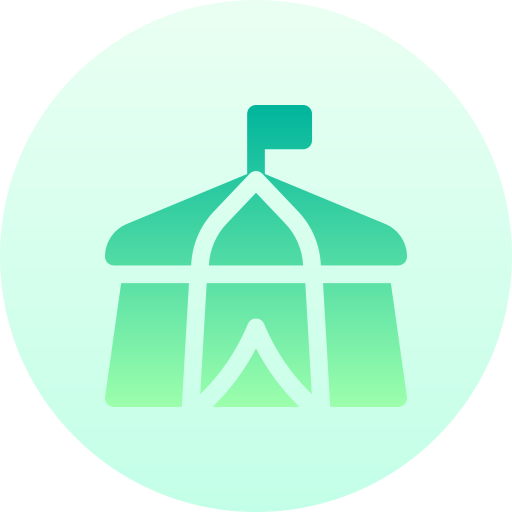 서커스 텐트 Basic Gradient Circular icon