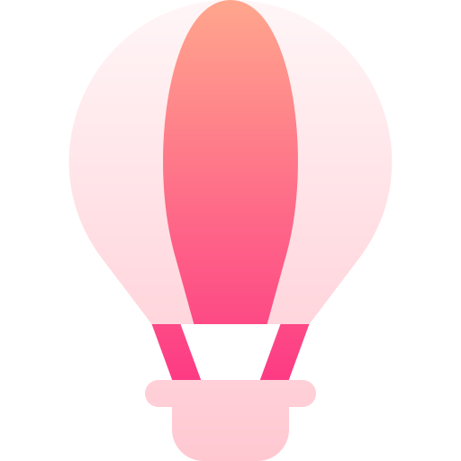 heteluchtballon Basic Gradient Gradient icoon