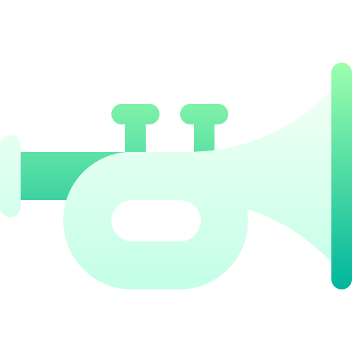 trompeta Basic Gradient Gradient icono